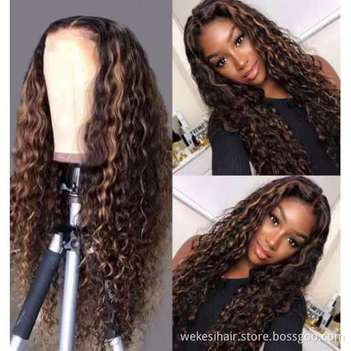 Factory Wholesale 13x4 Front Lace Wigs Kinky Curly 100% Human Virgin Hair Real Mink Brazilian Curly Wig Lace Frontals Human Hair
